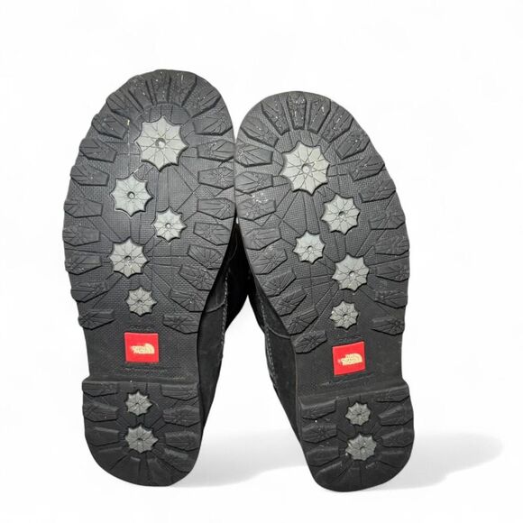 The North Face Women’s Suede Winter Boots 7.5 Black Gray Tall Zip Primaloft - Picture 5 of 8